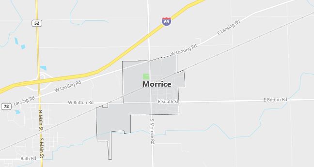 Map of Morrice, MI