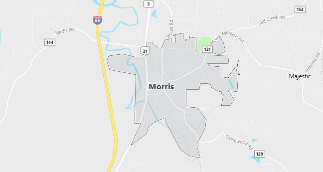 Map of Morris, AL