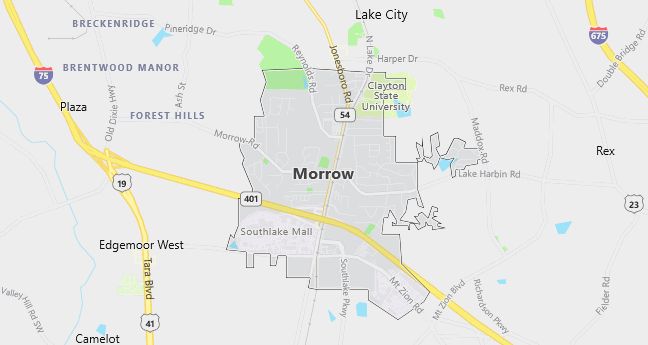 Map of Morrow, GA