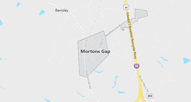 Map of Mortons Gap, KY