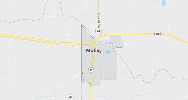 Map of Motley, MN