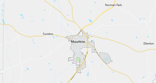 Map of Moultrie, GA