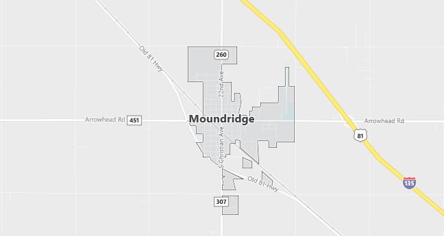 Map of Moundridge, KS