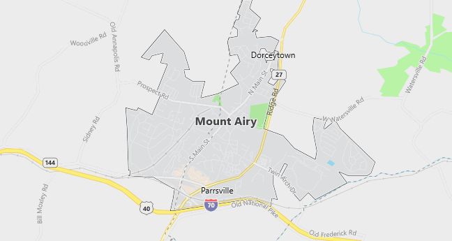 Map of Mount Airy, MD