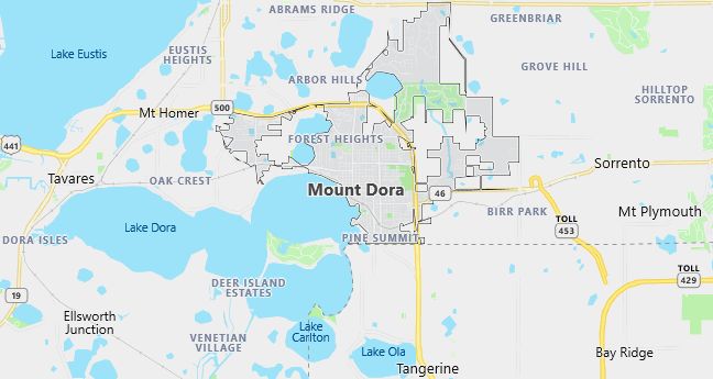 Map of Mount Dora, FL