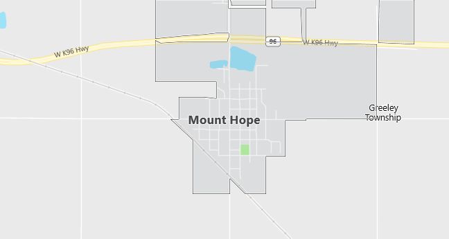 Map of Mount Hope, KS