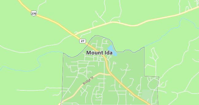 Map of Mount Ida, AR