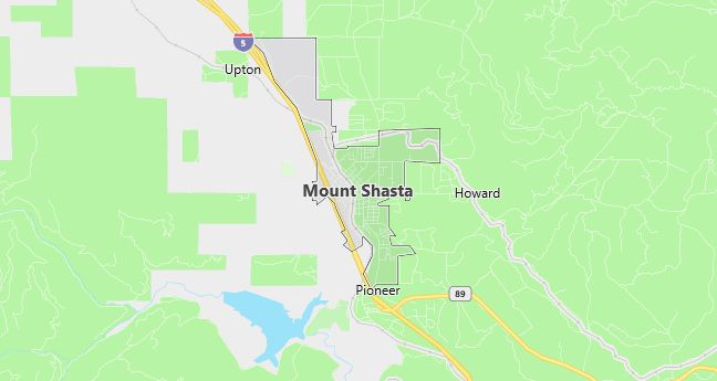 Map of Mount Shasta, CA