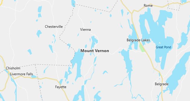 Map of Mount Vernon, ME