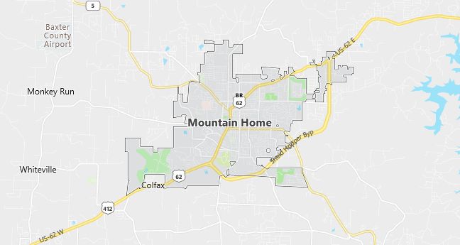 Map of Mountain Home, AR