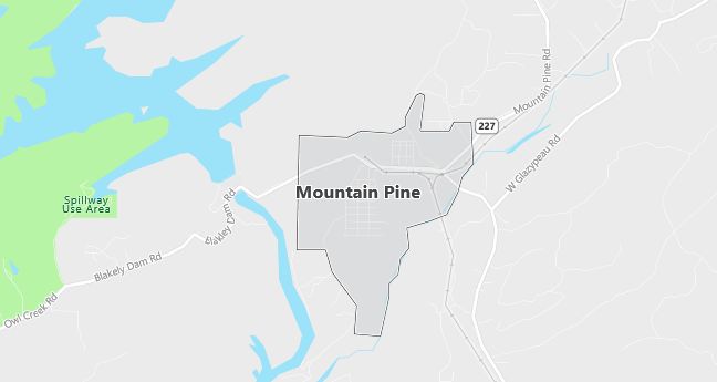 Map of Mountain Pine, AR