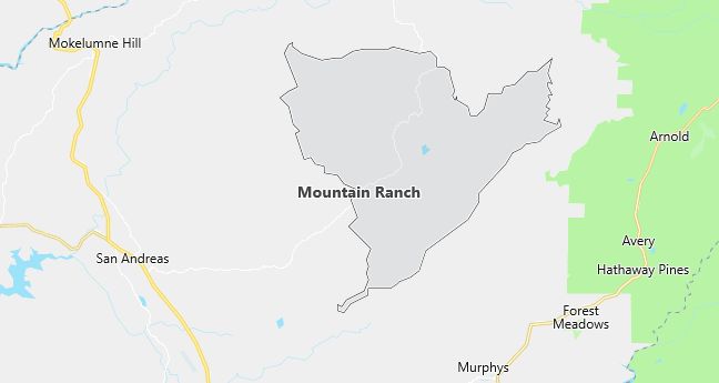 Map of Mountain Ranch, CA