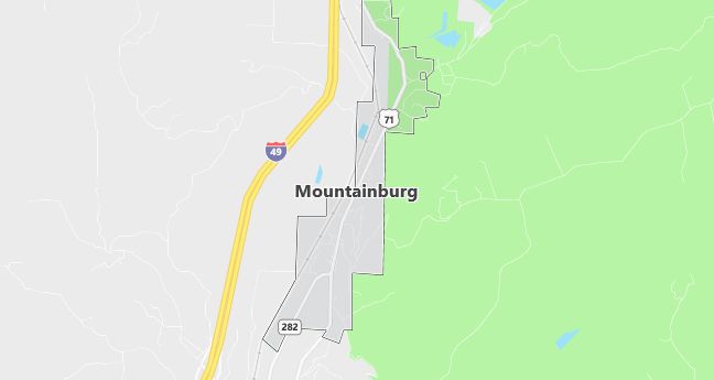 Map of Mountainburg, AR