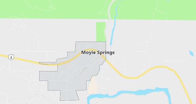 Map of Moyie Springs, ID