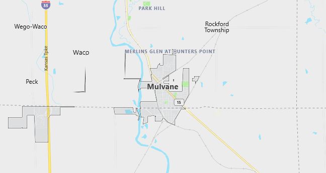 Map of Mulvane, KS