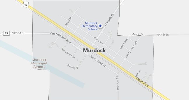 Map of Murdock, MN