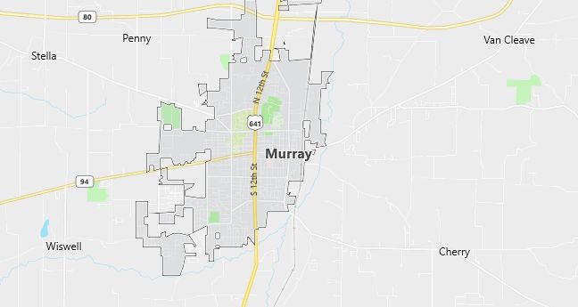 Map of Murray, KY