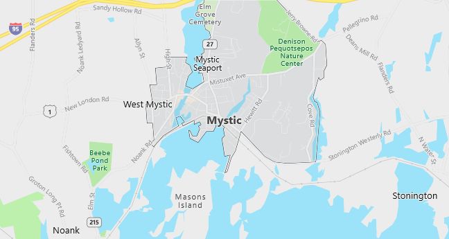 Map of Mystic, CT