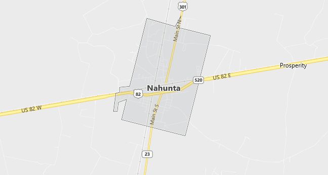 Map of Nahunta, GA