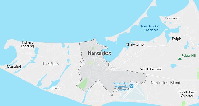 Map of Nantucket, MA