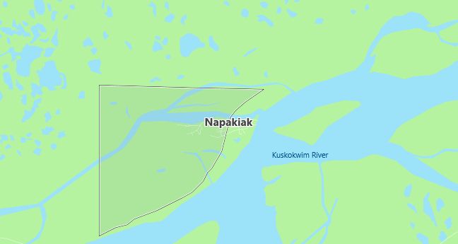 Map of Napakiak, AK