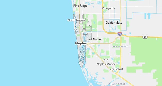 Map of Naples, FL