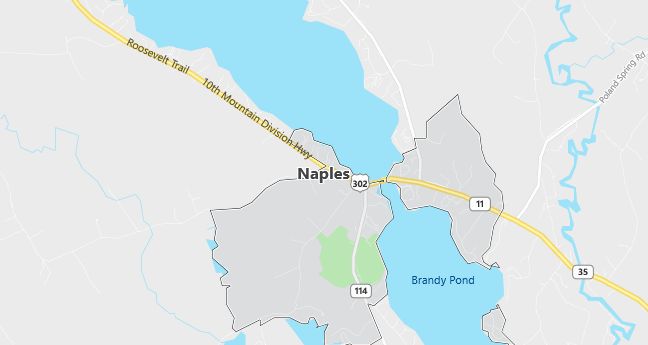 Map of Naples, ME