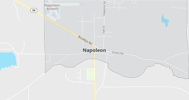 Map of Napoleon, MI