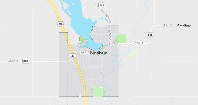 Map of Nashua, IA