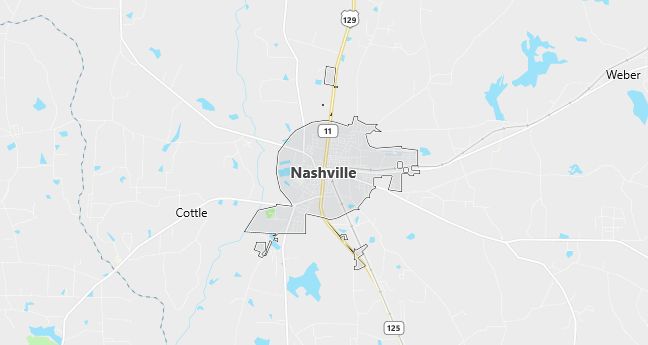 Map of Nashville, GA