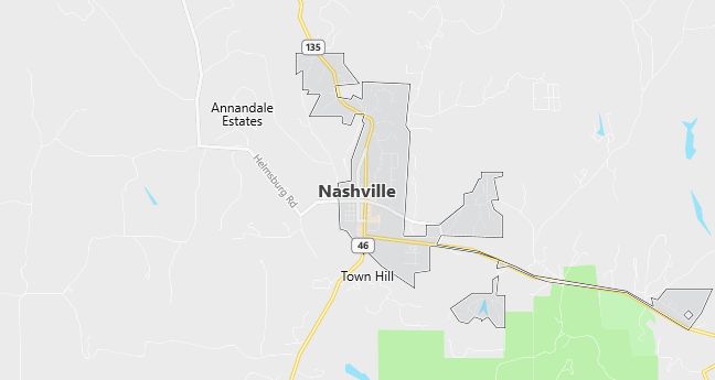 Map of Nashville, IN