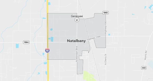 Map of Natalbany, LA