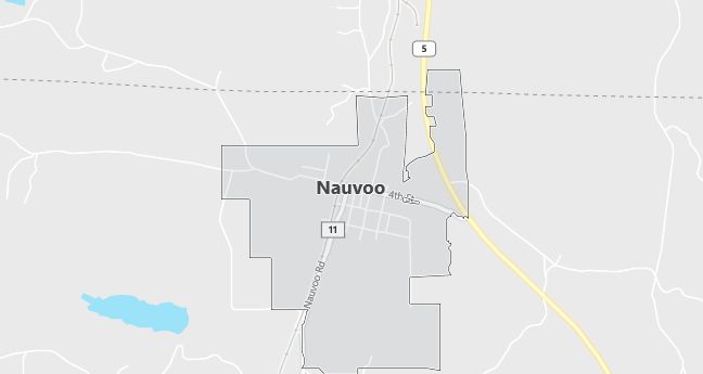 Map of Nauvoo, AL