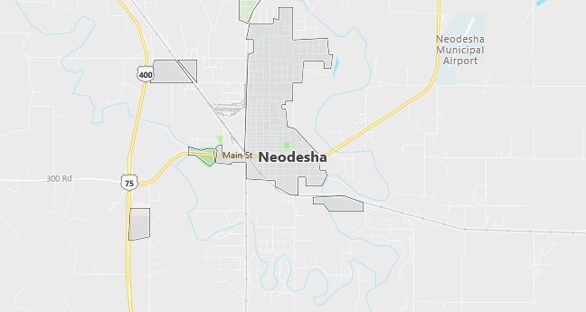 Map of Neodesha, KS