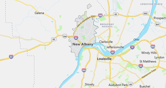 Map of New Albany, IN