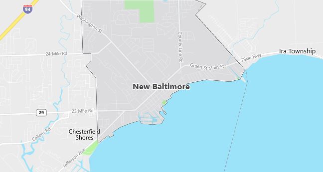 Map of New Baltimore, MI