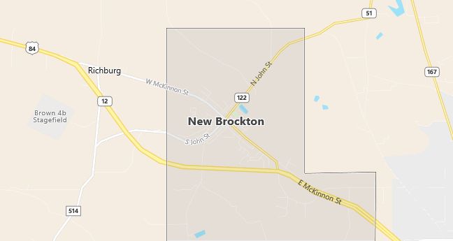 Map of New Brockton, AL