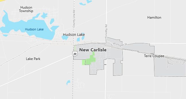 Map of New Carlisle, IN