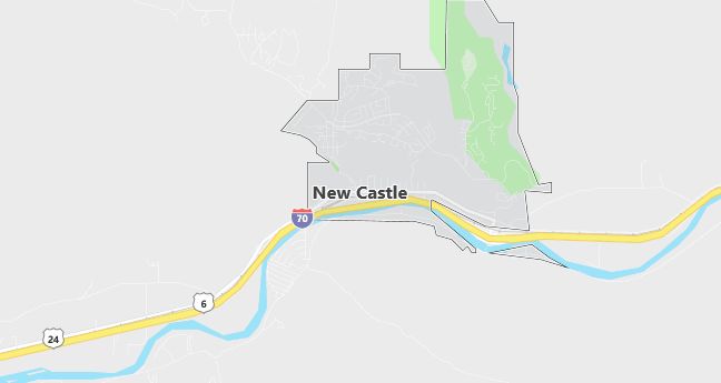 Map of New Castle, CO