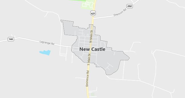 Map of New Castle, KY