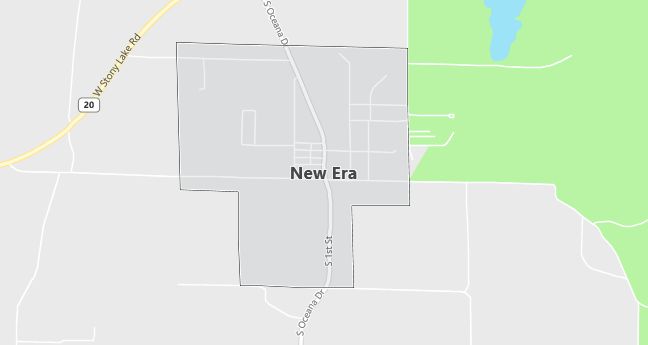 Map of New Era, MI