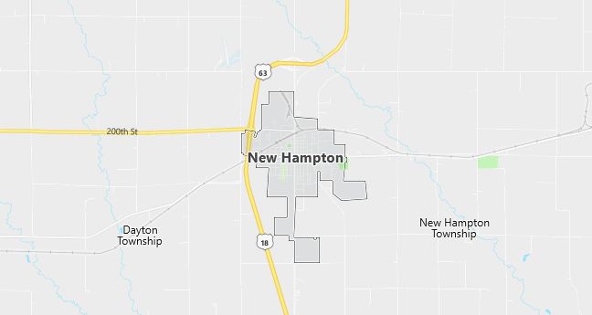 Map of New Hampton, IA