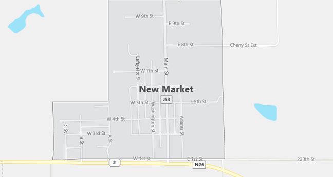 Map of New Market, IA