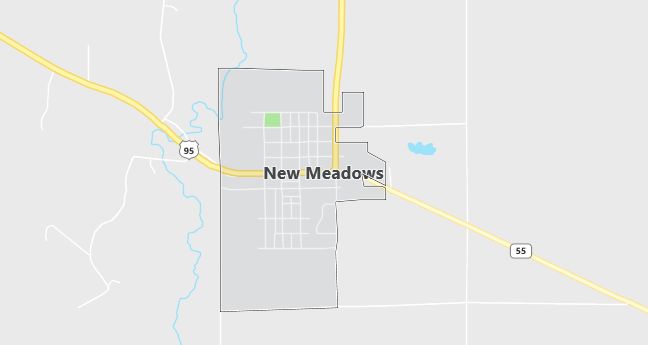 Map of New Meadows, ID