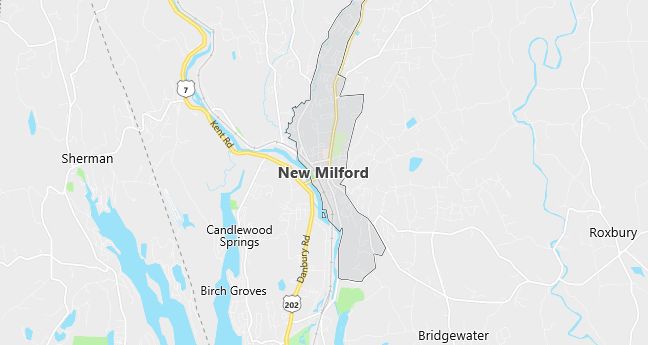 Map of New Milford, CT