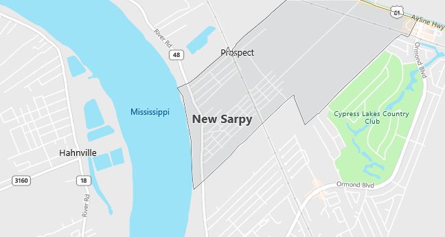 Map of New Sarpy, LA