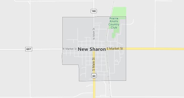 Map of New Sharon, IA