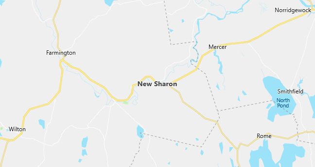 Map of New Sharon, ME