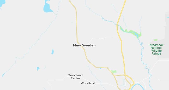 Map of New Sweden, ME