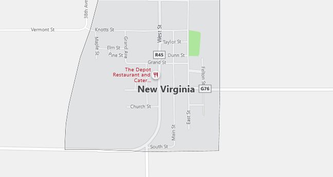 Map of New Virginia, IA